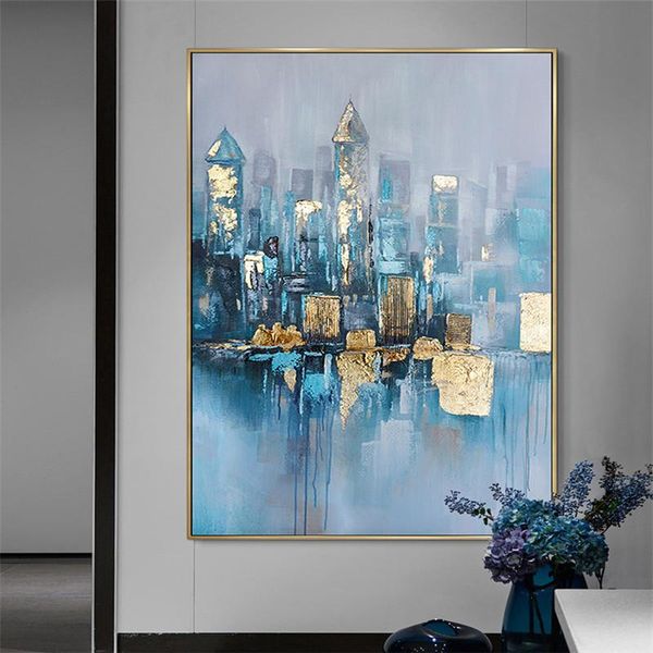 

paintings modern abstract canvas oil painting gold picture living room bedroom home decoration mural hand painted