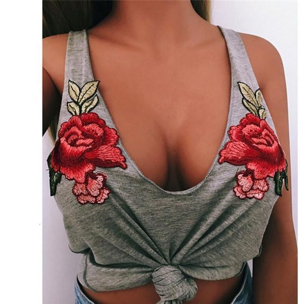 

fashion floral embroidery women tank sleeveless causal womens clothing femme summer tanks sleeveless, White