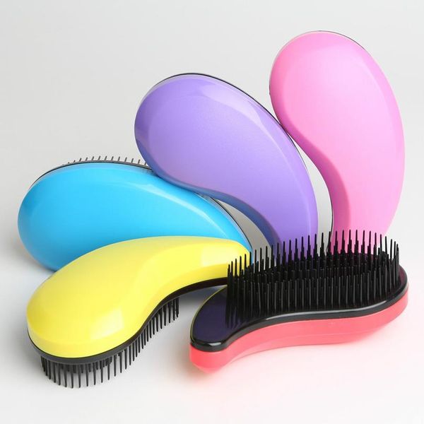 

1pcs anti-static hair brush comb styling tools shower detangling massage combs for salon styling women gi jllbey, Silver