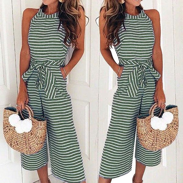 

women's jumpsuits & rompers jumpsuit women's summer 2021 fashion slim lace stripe crew sportswear drop ony09301, Black;white