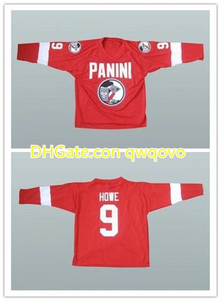 

custom xs-5xl unique gordie howe 9 specially made hockey jersey stitch sewn any player or number ing, Black;red