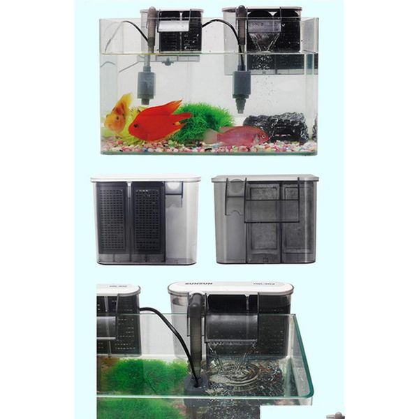 

sunsun 2w 5w multi-function aquarium external filter hanging waterfall filter pump fish tank hang on qylrso sports2010