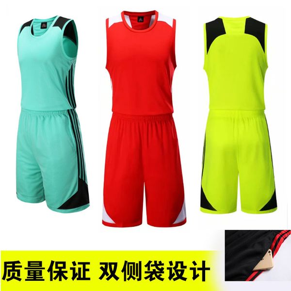 

boys college students children summer and autumn match team training vest double bag basketball suit