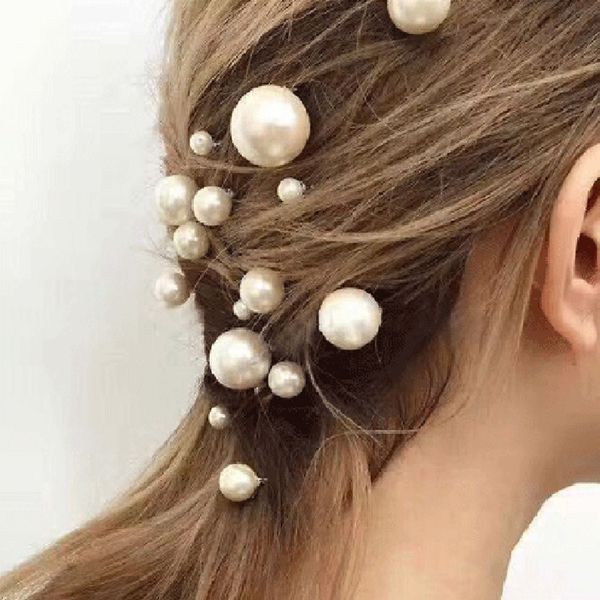 18pcs Kopfstücke kleben u geformte Hochzeit elegantes Perlenhaarkopfschmuck Haarnadelzubehör für Braut
