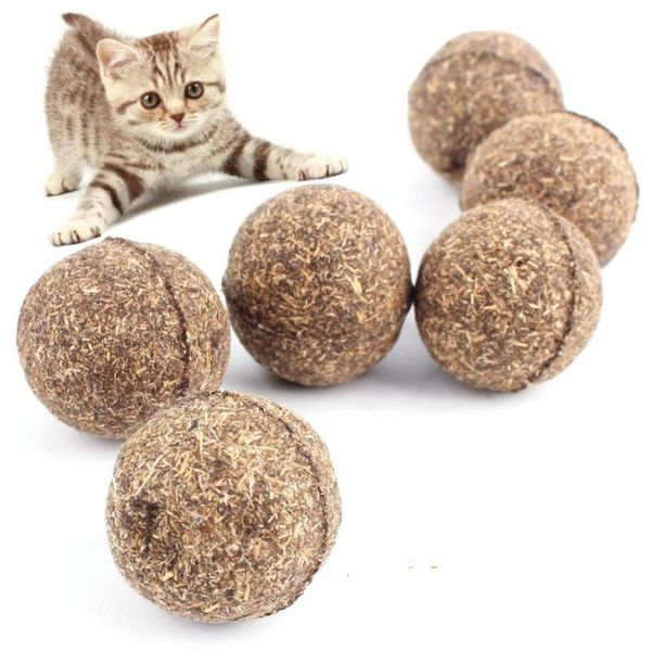 

1pc cat toy natural catnip ball flavor cat treats 100% edible cats-go-crazy treats gift