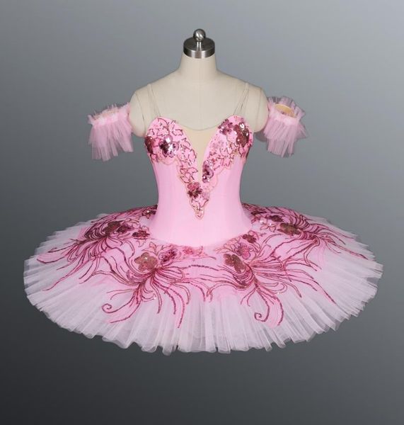 

stage wear exquisite professional ballet classical pancake pink tutu, Black;red
