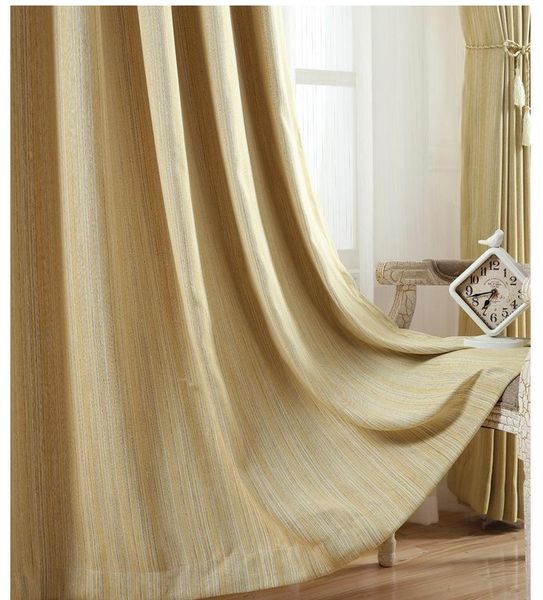 

curtain & drapes european and amerian style poly cotton curtains thick stripes shading for living rooms, bedroom