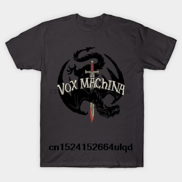 

100% cotton o-neck custom printed tshirt men t shirt critical role fall of the black dragon - vox machina women t-shirt1, White;black