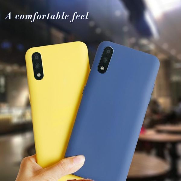

for samsung galaxy a01 sm-a105f case cover samsung a 01 global version ultra thin tpu matte solid color sil phone so wmtiij