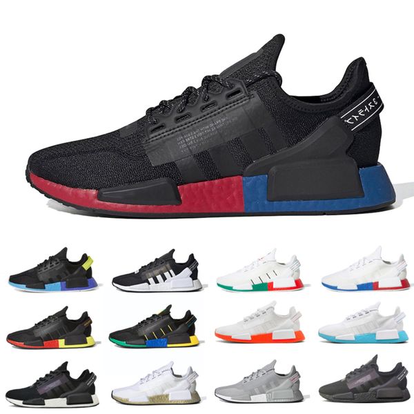 

r1 v2 running shoes for women men core blue munich gold metallic bright volt womens mens outdoor sneakers trainers shoes