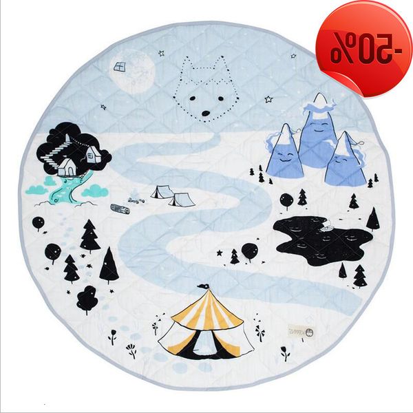 

1240.; children's graffiti toy baby room decorative crawling round carpet, 90cm-1240