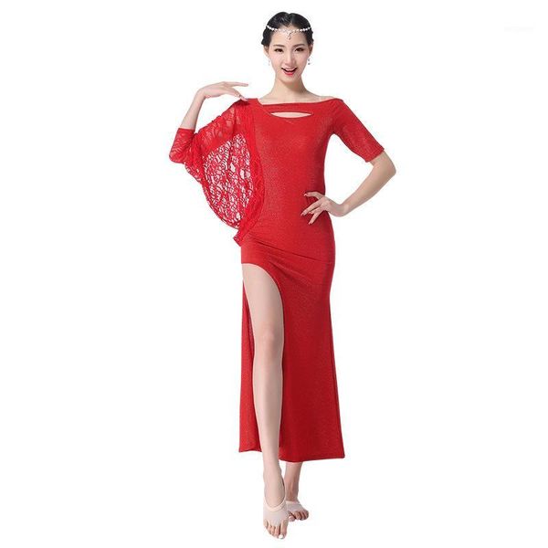 

belly dance costume women's exercise clothes 2018 new costume suits fall winter belly dance exercise clothes1, Black;red