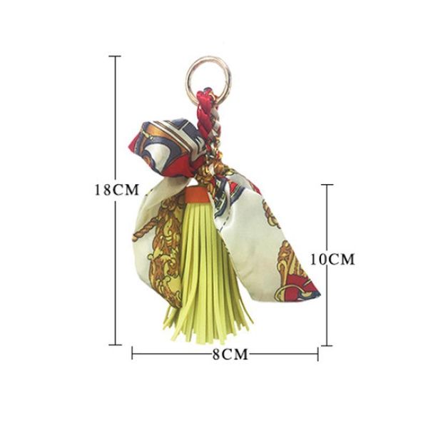 

cute bow knot keychain with pu leather tassels for bag car ornaments key ring charm laveros porte clef key chain jewelry h bbyekf, Slivery;golden