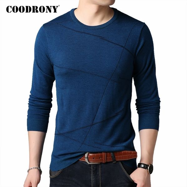 

coodrony brand sweater men spring autumn new arrival pull homme o-neck pullover men clothes mens sweaters striped knitwear 201022, White;black