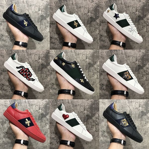 

2020 new arrival fashion men women casual shoes sneakers shoes genuine leather bee embroidered