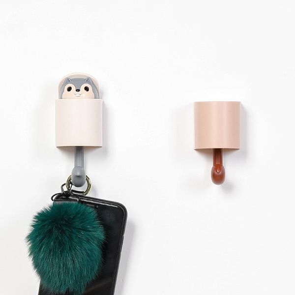 

outstretch squirrel hook key coat wall back door sticky hook key holder home bedroom decoration kitchen bathroom accessories