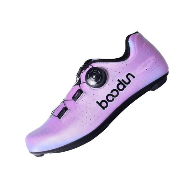

cycling footwear dazzle road shoes woman professional bike bicycle sneakers ultralight breathable self-locking, Black