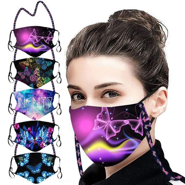 

533v fashion face masks rhinestone face mask bling in diamond facemask sequin decoration christmas dustproof breathable mask designer stock, Black