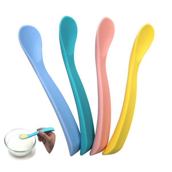 Bebê silicone sopa macio colher saudável bebê treinamento colher alimentador de resistência de alta temperatura kichen cozinhar colheres de arroz colheres