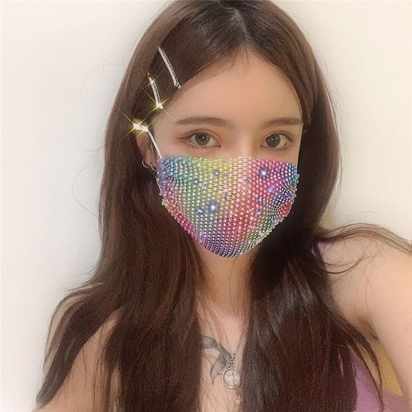 

роскошные сетчатые горный хрусталь маска bling bandana ювелирные изделия для женщин винтаж кристаллическая маска подарки шарф роскошный сетч