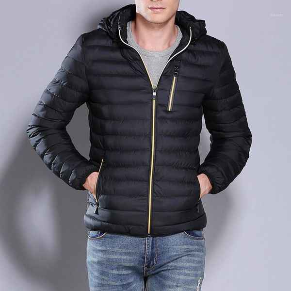 

2019 winter mens casual warm parka coat thick plus size men jackets slim fit therml windbreaker jackets1, Black