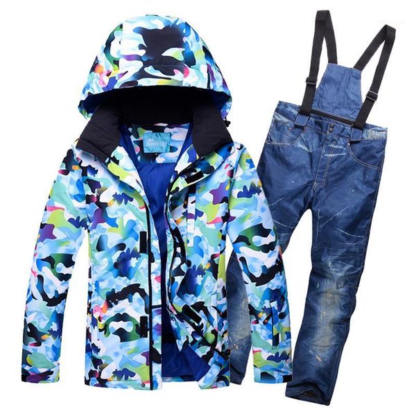 

winter ski suit men 2020 new windproof waterproof ski jacket and pants skiing snowboard suit outdoor camouflage snow clothes1