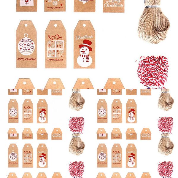 

factoryjq70factoryob2mchristmas 100pcs merry christmas kraft paper tag decor ornaments trees hanging decorations for home party diy