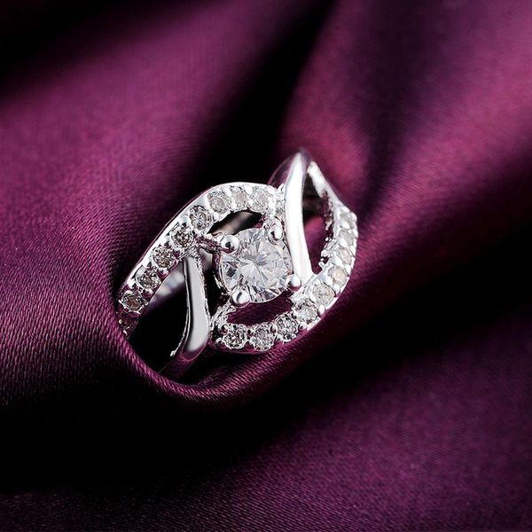 

beautiful retre silver ring cz zircon crystal cute noble pretty fashion wedding silver color women lady ring jewelry r142 h bbynzd