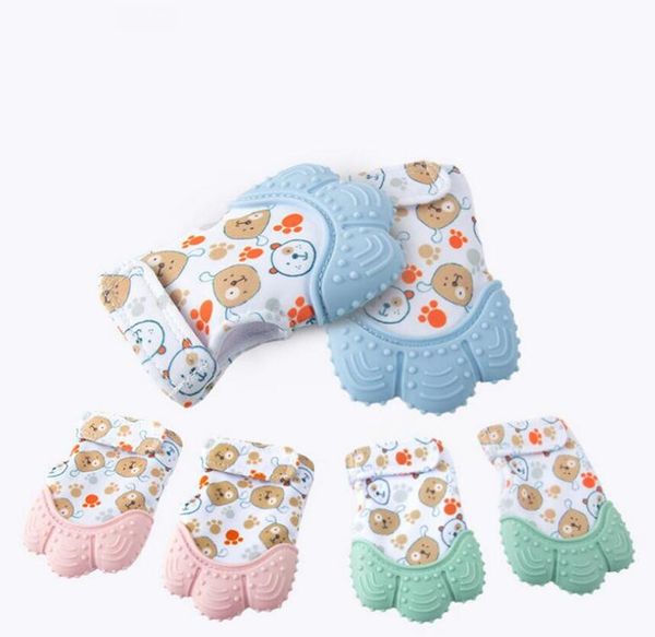 

baby teether gloves squeaky grind teeth chew sound cartoon toys lovely teethers baby toys newborn teething pain relief practice toys wmq296