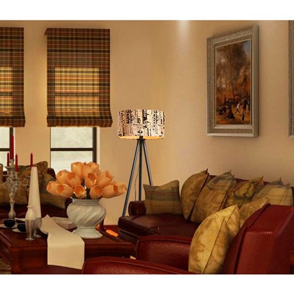 

creative warm personality round wood vertical tripod floor lamp with light source us plug floor lamps