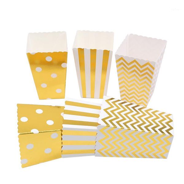 

6-12pcs favor candy treat popcorn sanck boxes wedding supply wave circles baby shower striped christmas birthday party gifts box1