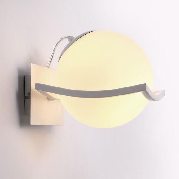 

the new study of european modern minimalist creative bedroom living room wall lamp wall lamp led aisle ball technology