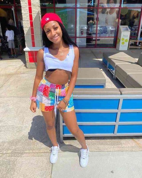 

paisley bandana print patchwork casual shorts women summer high waist drawstring short sweatpants streetwear short pants, White;black