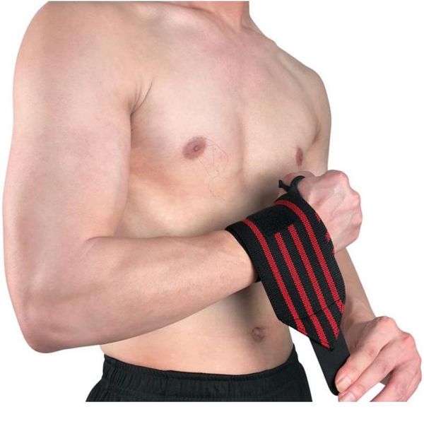 

wrist support upgrade adjustable sports brace wrap bandage support gym strap wristband kits sports safety sp jllhnj, Black;red