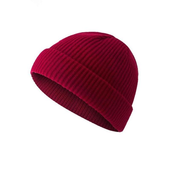 

beanies cuhakci hip hop beanie knitted women men acrylic skullcap street casual solid hats pumpkin portable melon cap
