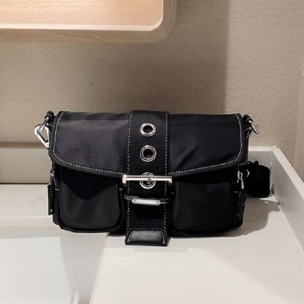 

new design fashion original single luxury lady handbag canvas fabric black messenger bag ing