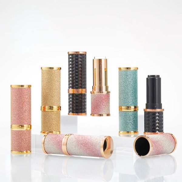 

storage bottles & jars high-grade round multicolored flash leather lipstick tube lipstick1