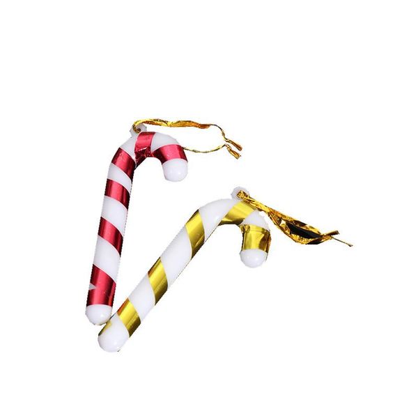 

пакет из 6 костыля формы рождественской елки подвески красного золота и серебро рождественских украшений малых подвесков рождественских пода