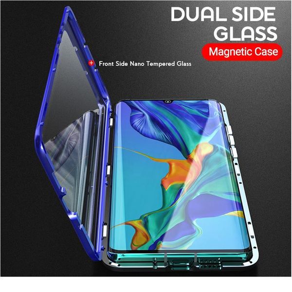 

360 full magnetic adsorption metal case for samsung galaxy s8 s9 s10 plus s20 ultra s10e note 8 9 10 doub bbyqxb