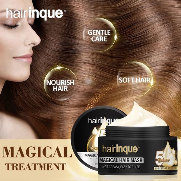 

hairinque 50ml magical treatment hair mask moisturizing nourishing 5 seconds repair hair damage restore soft hair care mask 0411
