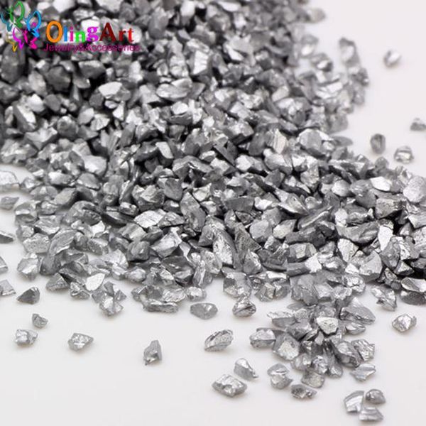 

olingart 25g / lot многоцветное смешивание ногтей искусство измельшевленные стеклянные стеклянные камни нерегулярный горный хрусталь украшен