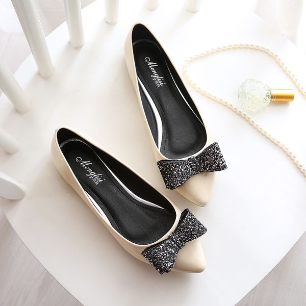 

2021 new patent leather women's crystal wear shoes cq5y, Black
