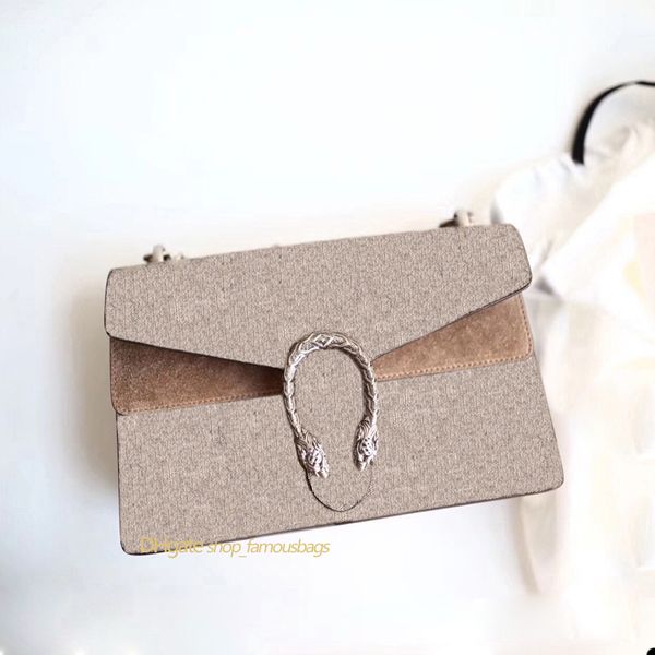 

womens purse dionysu small tiger head closure genuine leather letter print chain flap shoulder bag sacs à bandoulière de luxe