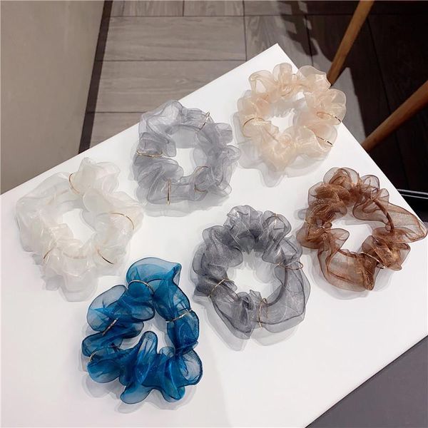 

французские ретро женщины полосы волос scrunchie аксессуары для волос резиновые эластичные для галстуки для девочек девушки пряжи сплава кру