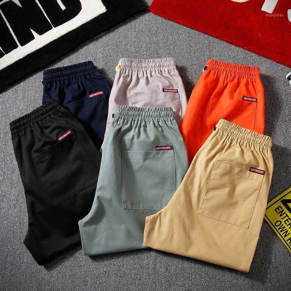 

kksky 2020 summer shorts men solid drastring mens shorts cotton patckwork letter black short pants black big size 5xl 9051, White;black