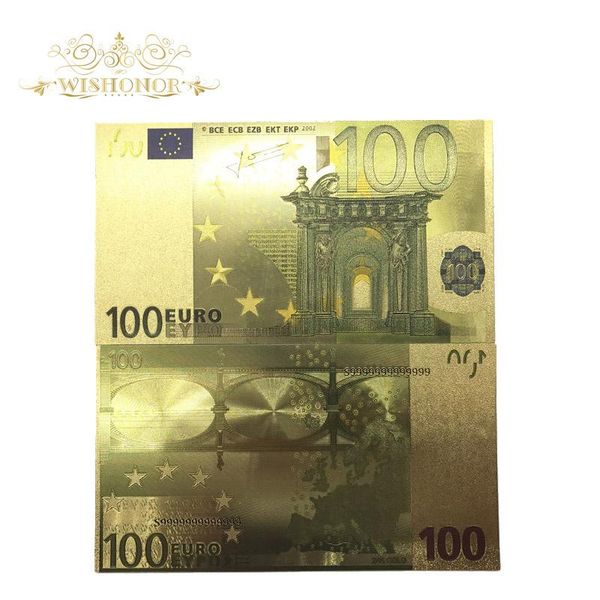 

all type 2018 european banknote euro gold banknote in 24k gold plated paper money for collection wmtfta