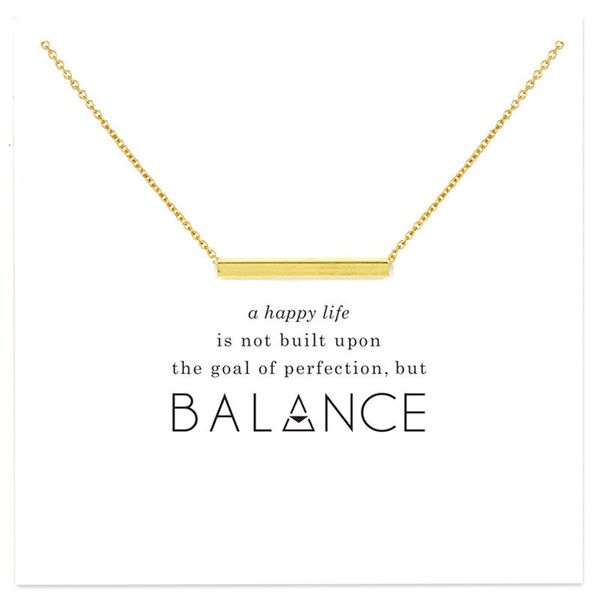 

minimalist hollow balance bar pendant necklace for women
