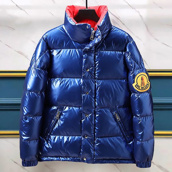 

winter new down jacket fashion men and women lovers with high-rise jacket thick warm white duck velvet short water condom, Black
