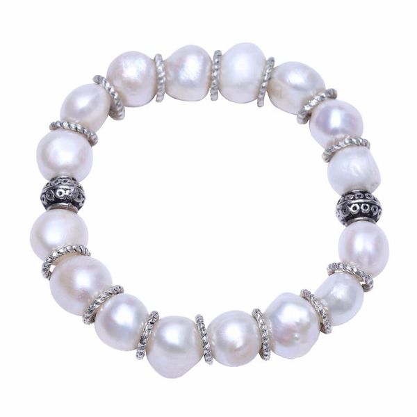 

beaded, strands fashion summer style vintage beautiful 9-10&10-11mm freshwater pearl bracelet two types charm bracelets, Black