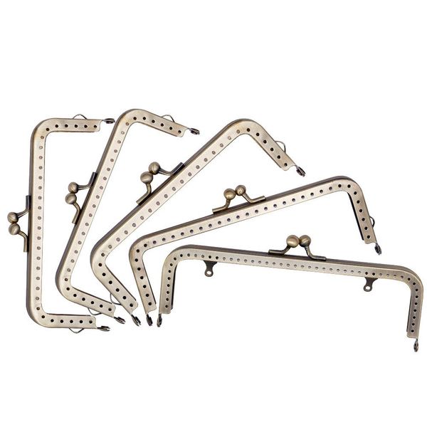 

8.5 10.5 12.5 15 18.5cm square metal purse frame handle for clutch bag handbag accessories making kiss clasp lock for bag wmtksi